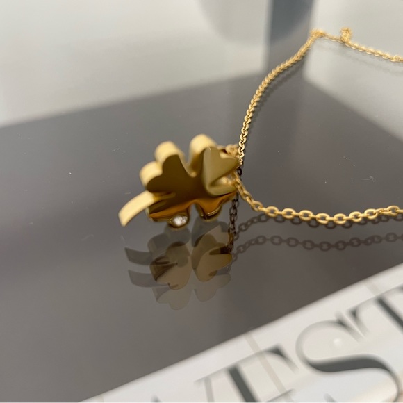 Lucky Stainless Steel Necklace in Gold or Silver. - Picture 2 of 6